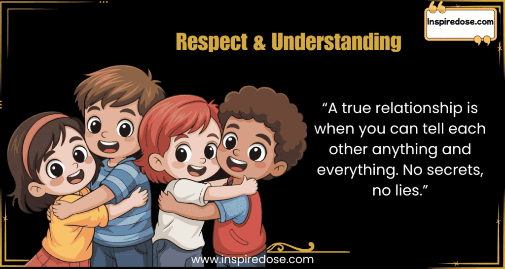 A true relationship is when you can tell each other anything and everything. No secrets no lies