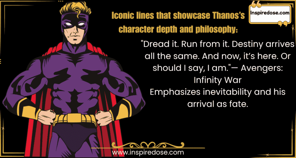 Iconic lines that showcase Thanoss character depth and philosophy